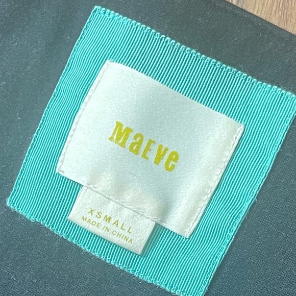 Anthropologie Maeve Color Block Silky Maxi Dress sz XS - Picture 13 of 14